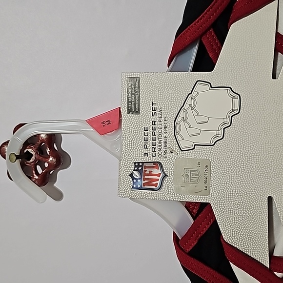 18m NFL AZ Cardinals 3 Piece Onesie Set - Picture 3 of 9